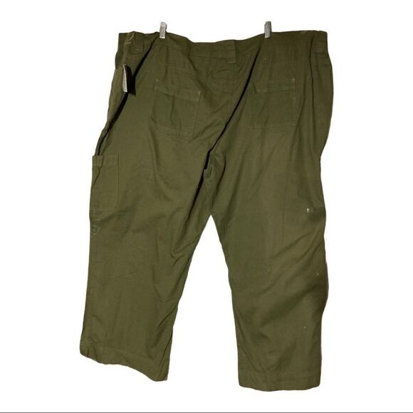 ONLY NECESSITIES, Olive Green Women’s Cargo Pants Inseam 27.5 Size 34WP Capri - Picture 1 of 16